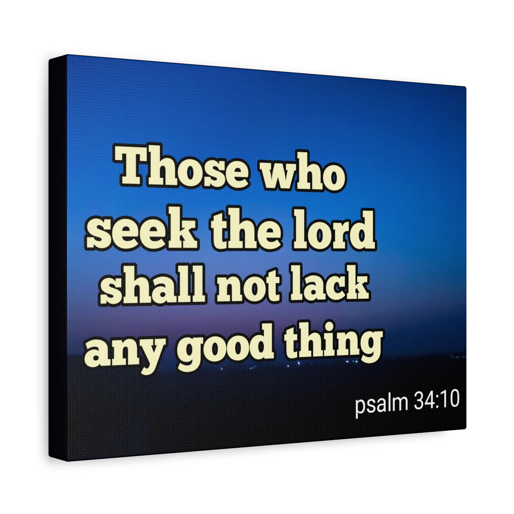 Scripture Walls Seek The Lord Psalm 34:10 Bible Verse Canvas Christian Wall Art